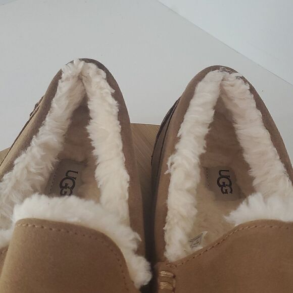 UGG Ascot Slipper Chestnut Suede Wool Comfort Loafer Men's US 12 New - Picture 7 of 12
